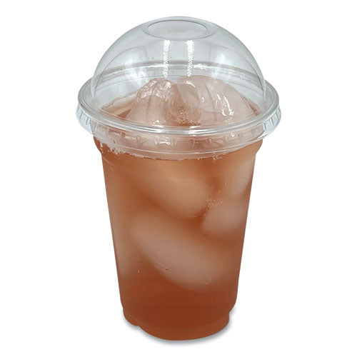Boardwalk Pet Cold Cup Dome Lids Fits 9 Oz To 10 Oz Pet Cups Clear 100/pack
