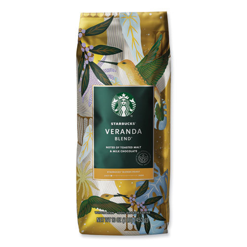 Starbucks Veranda Blend Coffee Whole Bean 1 Lb Bag 6/Case