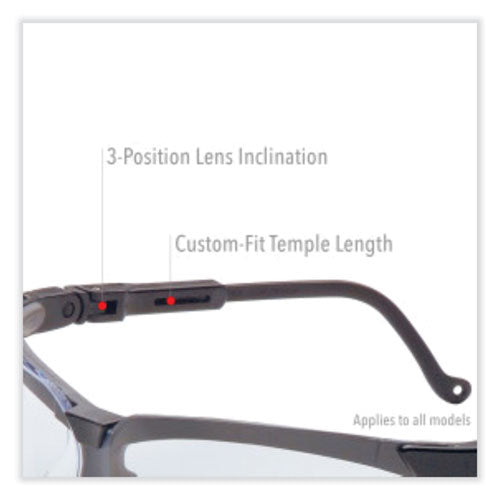 Honeywell Uvex™ Genesis Safety Eyewear Black Nylon Frame Clear Polycarbonate Lens