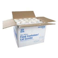 Royal 12 oz. White Paper Food Container And Lid Combo-250 Each-1/Case