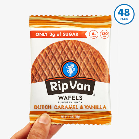 Rip Van Low Sugar Dutch Caramel & Vanilla Wafels-1.16 oz.-12/Box-4/Case