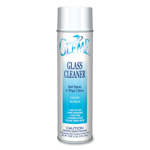 Claire Gleme Glass Cleaner Fresh Scent 19 Oz Aerosol Spray Dozen