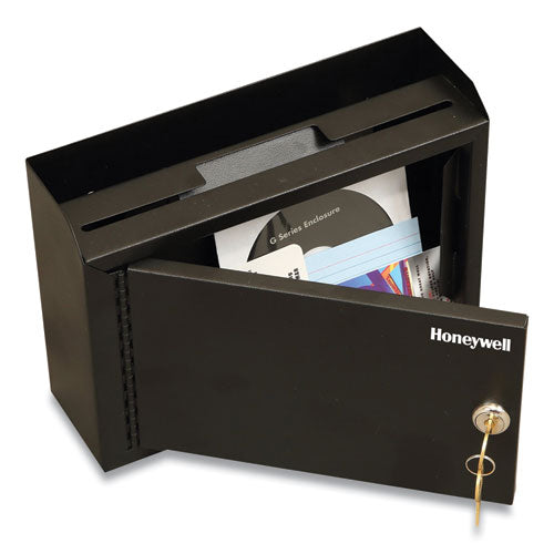 Honeywell Drop Box Safe With Keys 9.9x3x7.1 0.12 Cu Ft Black