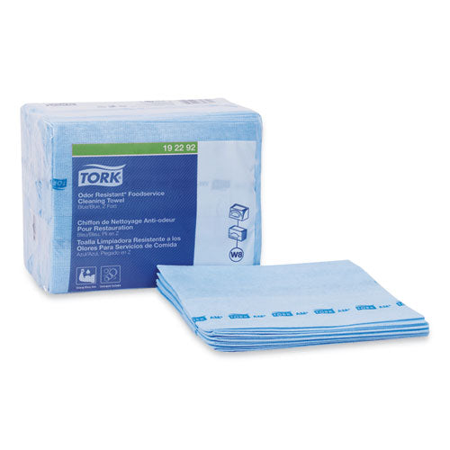 Tork Small Pack Foodservice Cloth 1-ply 11.75x14.75 Unscented Blue With Blue Stripe 50/poly Pack 4 Packs/Case