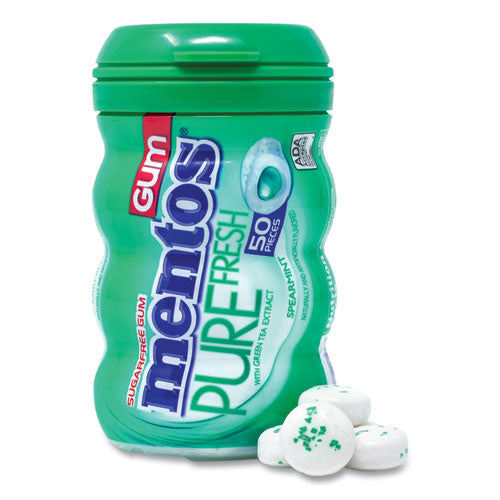 Mentos Pure Fresh Gum Variety Pack Fresh Mint/spearmint 50 Pieces/bottle 8 Bottles/Case Ships In 1-3 Business Days