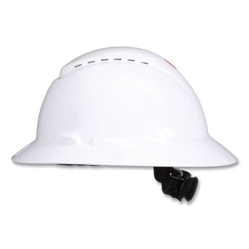 3M™ Securefit H-series Hard Hats H-800 Vented Hat With Uv Indicator 4-point Pressure Diffusion Ratchet Suspension White