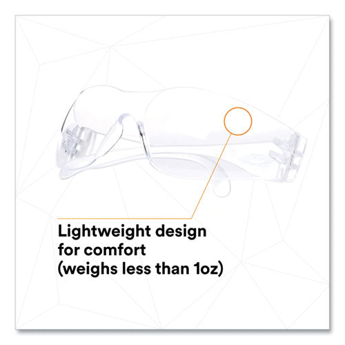 3M™ Virtua Protective Eyewear Clear Polycarbonate Frame Clear Polycarbonate Lens