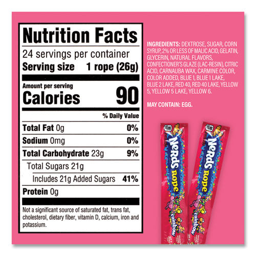 Nestlé Nerds Rope Candy Fruity 0.92 Oz Individually Wrapped 24/Case Ships In 1-3 Business Days