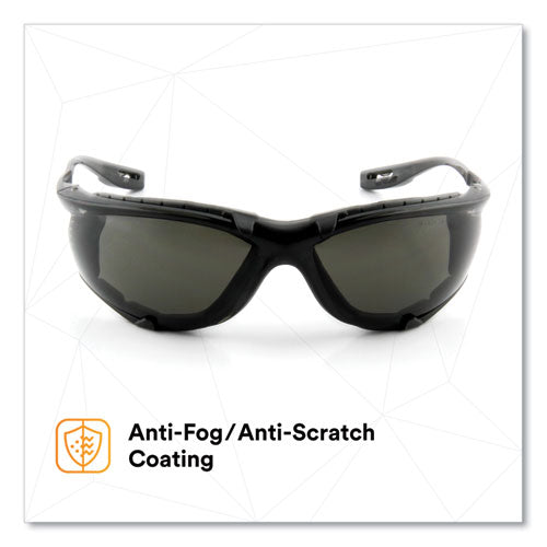 3M™ Virtua Ccs Protective Eyewear With Foam Gasket Black/gray Plastic Frame Gray Polycarbonate Lens