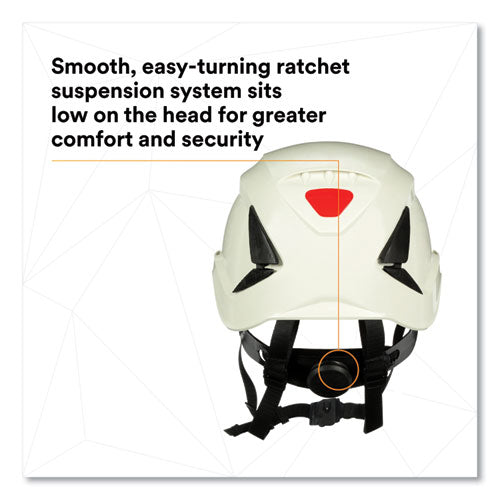 3M™ Securefit X5000 Series Safety Helmet 6-point Pressure Diffusion Ratchet Suspension White