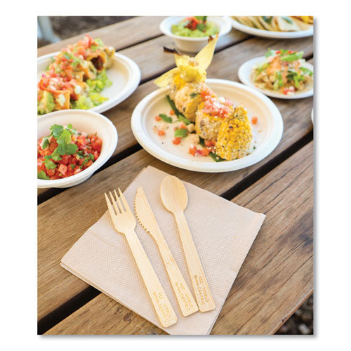 World Centric Bamboo Cutlery Knife/fork/spoon/napkin 6.7" Natural 250/Case