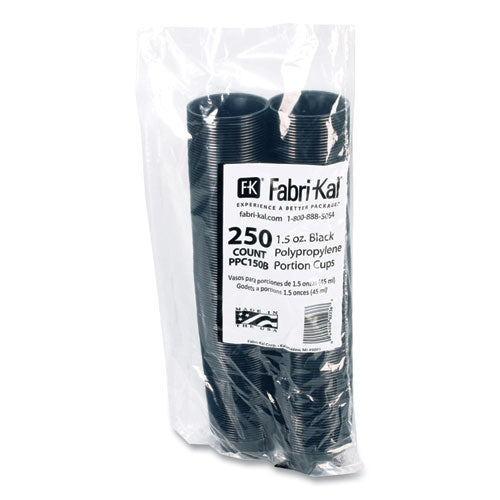 Fabri-Kal Portion Cups 1.5 Oz Black 250/sleeve 10 Sleeves/Case