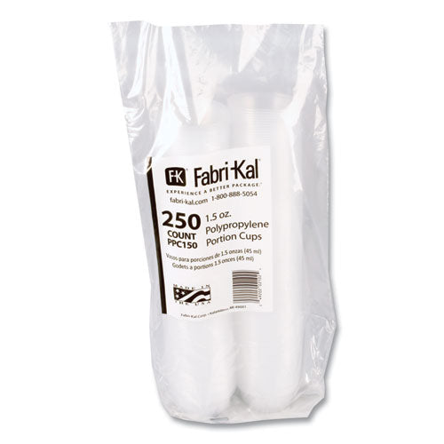 Fabri-Kal Portion Cups 1.5 Oz Clear 250/sleeve 10 Sleeves/Case