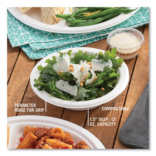 Pactiv Evergreen Earthchoice Pfas Free Compostable Dinnerware Bowl 12 Oz Natural 1000/Case