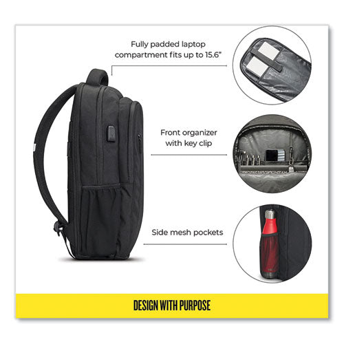 backpack with padded laptop pocket SOLO RE:DEFINE Backpack (Black)