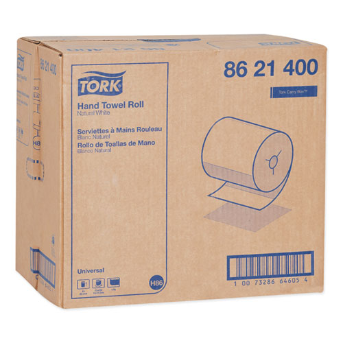 Tork Universal Hand Towel Roll Notched 1-ply 8"x425 Ft Natural White 12 Rolls/Case