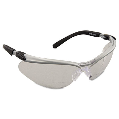 3M™ Bx Molded-in Diopter Safety Glasses 1.5+ Diopter Strength Silver/black Frame Clear Lens 20/box