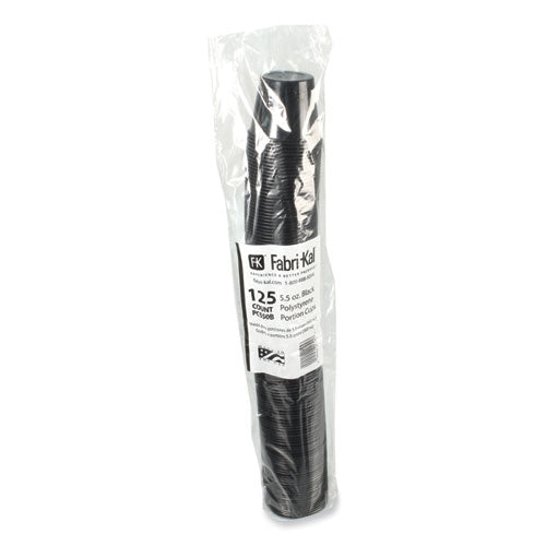 Fabri-Kal Portion Cups 5.5 Oz Black 125/sleeve 20 Sleeves/Case