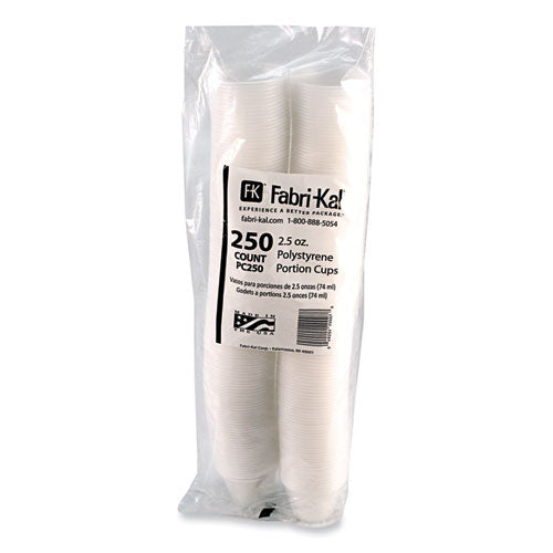 Fabri-Kal Portion Cups 2.5 Oz Translucent 125/sleeve 20 Sleeve/Case