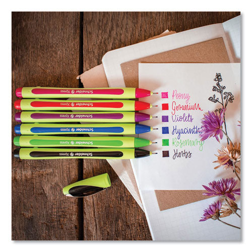 Schneider Xpress Fineliner Pen Stick Fine 0.8 Mm Assorted Ink And Barrel Colors 6/pack