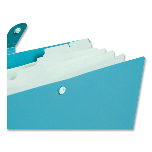 U Brands U Eco Six-pocket Expandable Folder 4.5" Expansion 6 Sections Snap Button Closure 1/6-cut Tabs Letter Size 3/pack
