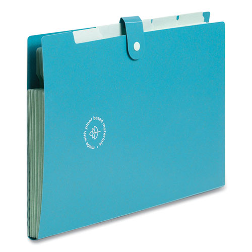 U Brands U Eco Six-pocket Expandable Folder 4.5" Expansion 6 Sections Snap Button Closure 1/6-cut Tabs Letter Size 3/pack
