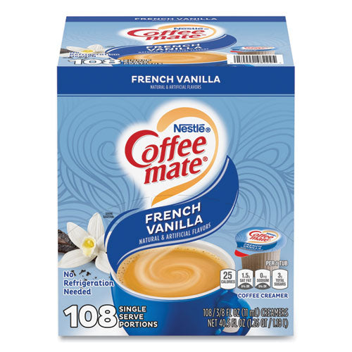 Coffee Mate Liquid Coffee Creamer French Vanilla 0.38 Oz Mini Cup 108/Case