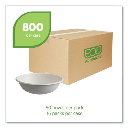 Eco-Products Vanguard Renewable And Compostable Sugarcane Bowls 16 Oz White 800/Case