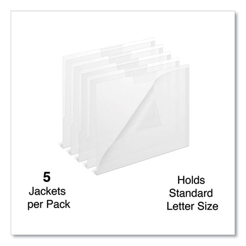 Universal Project Poly Jackets Letter Size Clear 5/pack