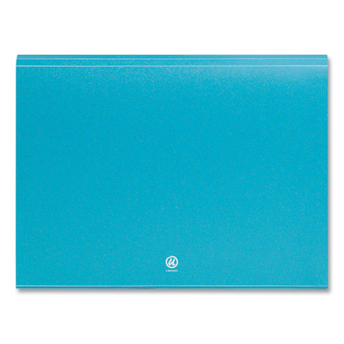 U Brands U Eco 13-pocket Expandable File 9.75" Expansion 13 Sections; Button/elastic Closure 1/12-cut Tabs Letter Size Ocean