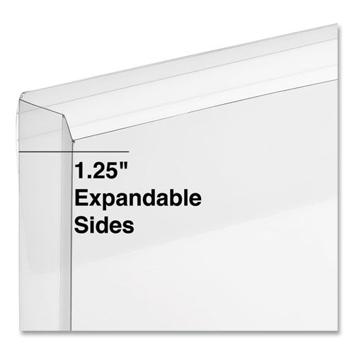 Universal Top Opening Poly Envelopes 1.25" Expansion Letter Size Clear 10/pack