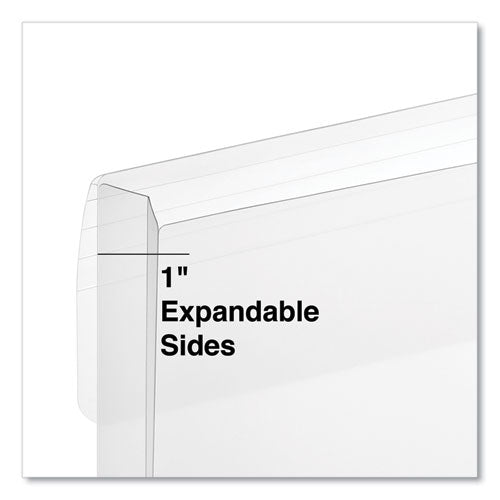 Universal Side Opening Poly Envelopes 1" Expansion Letter Size Clear 10/pack