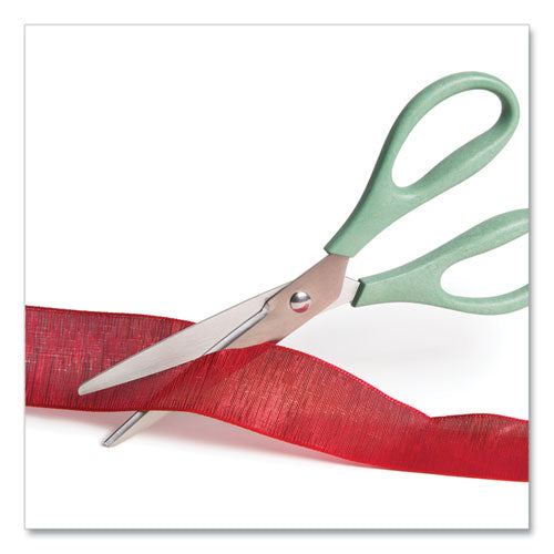 U Brands U Eco Scissors. Concave Tip 9.45" Long 3" Cut Length Assorted Straight Handle 3/pack
