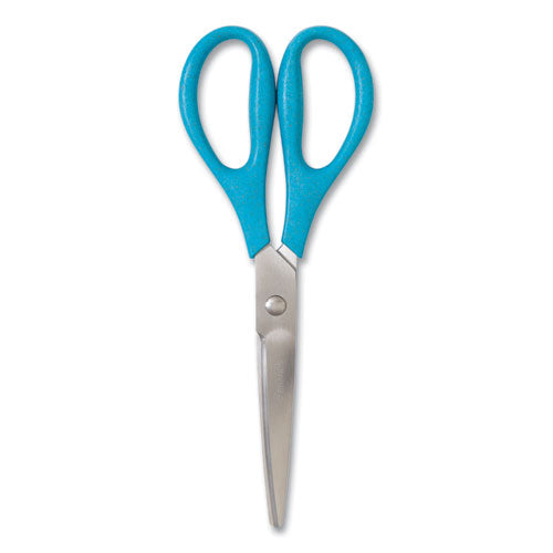 U Brands U Eco Scissors. Concave Tip 9.45" Long 3" Cut Length Assorted Straight Handle 3/pack