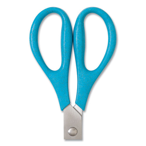 U Brands U Eco Scissors. Concave Tip 9.45" Long 3" Cut Length Assorted Straight Handle 3/pack