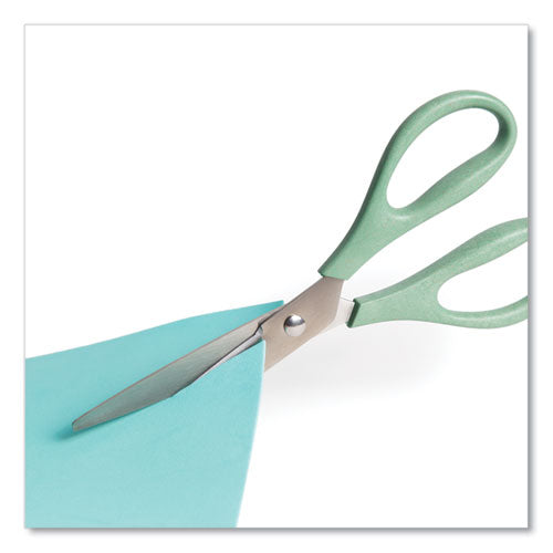 U Brands U Eco Scissors. Concave Tip 9.45" Long 3" Cut Length Assorted Straight Handle 3/pack