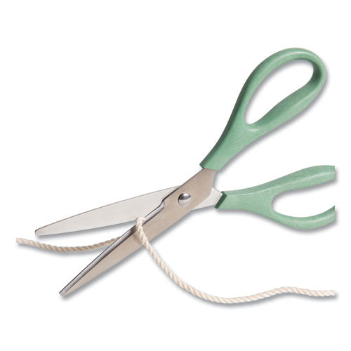 U Brands U Eco Scissors. Concave Tip 9.45" Long 3" Cut Length Assorted Straight Handle 3/pack