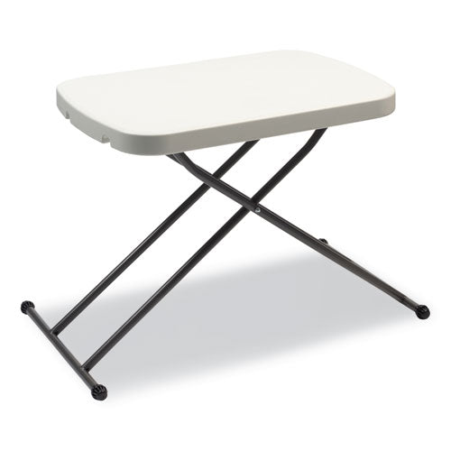 Alera Height-adjustable Personal Folding Table Rectangular 26.63"x25.5"x25" To 36" White Top Dark Gray Legs