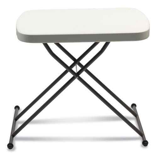 Alera Height-adjustable Personal Folding Table Rectangular 26.63"x25.5"x25" To 36" White Top Dark Gray Legs