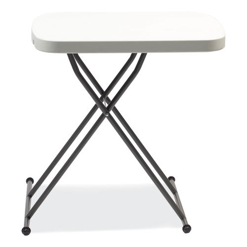 Alera Height-adjustable Personal Folding Table Rectangular 26.63"x25.5"x25" To 36" White Top Dark Gray Legs