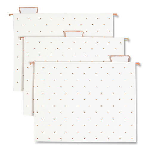 U Brands Letter-size Desktop Fashion Filing Set Rose Gold (1) Rack (3) Hanging Folders (3) File Folders (2) Trays(1) Mail Sorter