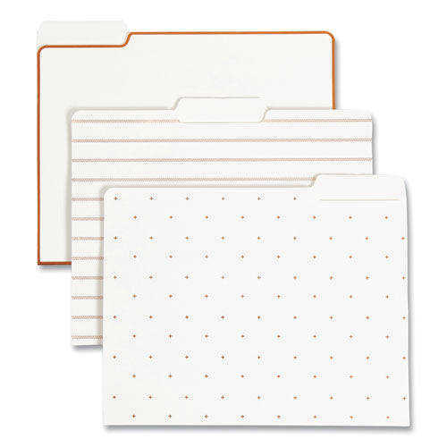 U Brands Letter-size Desktop Fashion Filing Set Rose Gold (1) Rack (3) Hanging Folders (3) File Folders (2) Trays(1) Mail Sorter