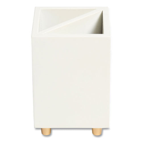 U Brands Juliet Pencil Cup 3"wx3"dx4"h White