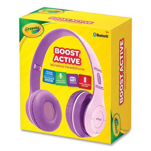 Crayola Boost Active Wireless Headphones Pink/purple