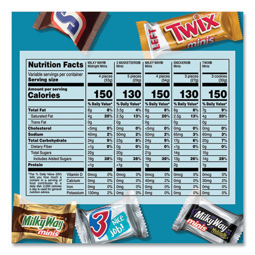 Minis Mix Variety Pack, 62.6 oz Bag, Ships in 1-3 Business Days Minis Mix Variety Pack, 62.6 oz Bag, Ships in 1-3 Business Days