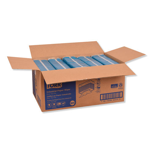 Tork Industrial Paper Wiper 4-ply 12.8x16.4 Unscented Blue 90/pack 5 Packs/Case