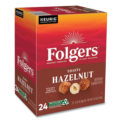 Folgers Toasty Hazelnut Coffee K-cups 24/box
