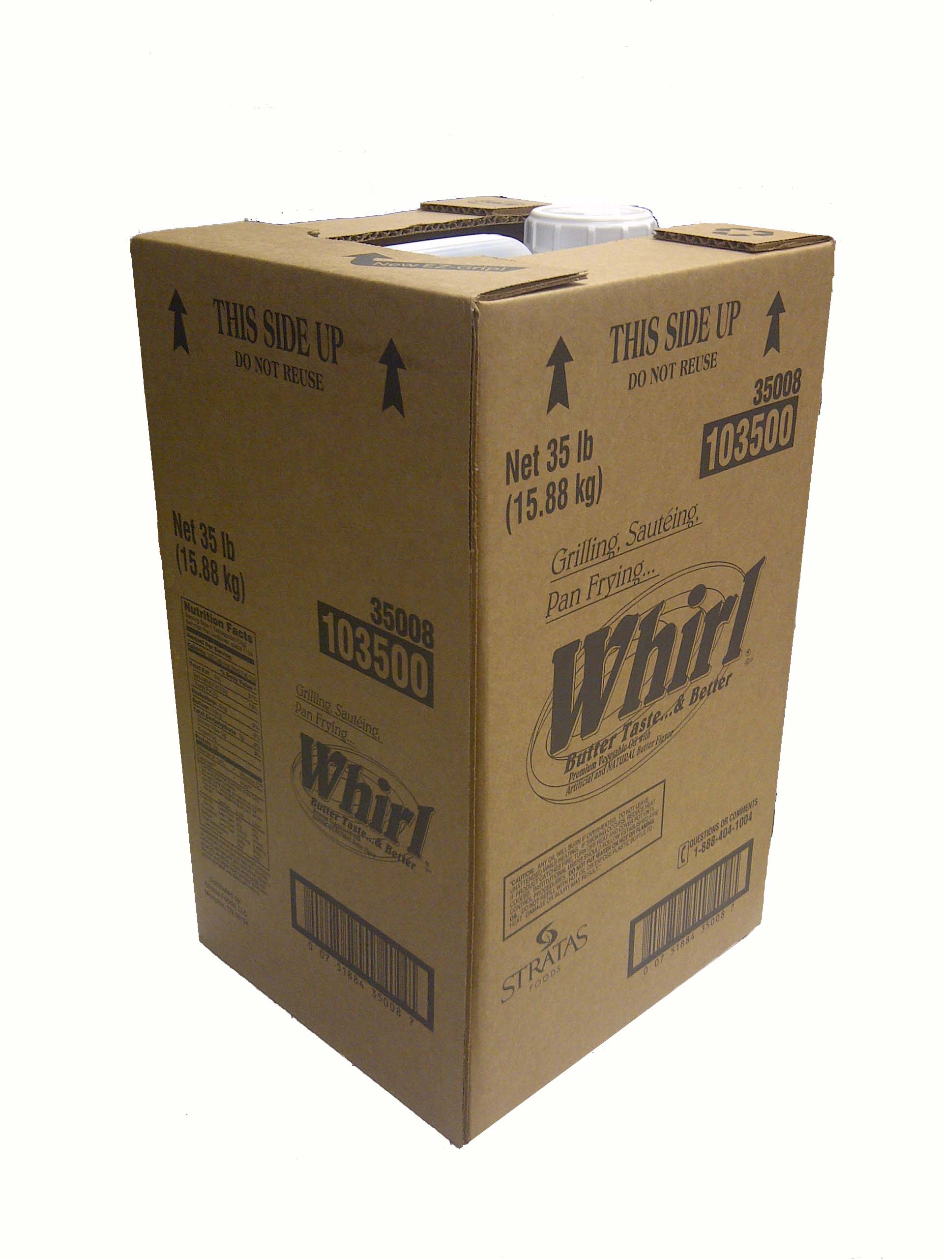 Whirl Oil Butter Alternative Vegetable Liquid Plastic Jug-35 lbs.-1/Box ...