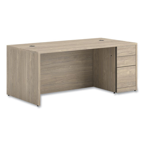 HON 10500 Series Single Full-height Pedestal Desk Right: Box/box/file 72"x36"x29.5" Kingswood Walnut