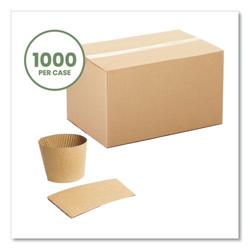 Vegware™ Kraft Hot Cup Sleeves Fits Vegware 89-series Hot Cups Kraft 1000/Case